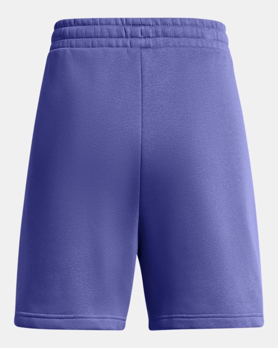 女士UA Icon Fleece Boyfriend短褲 in Purple image number 6